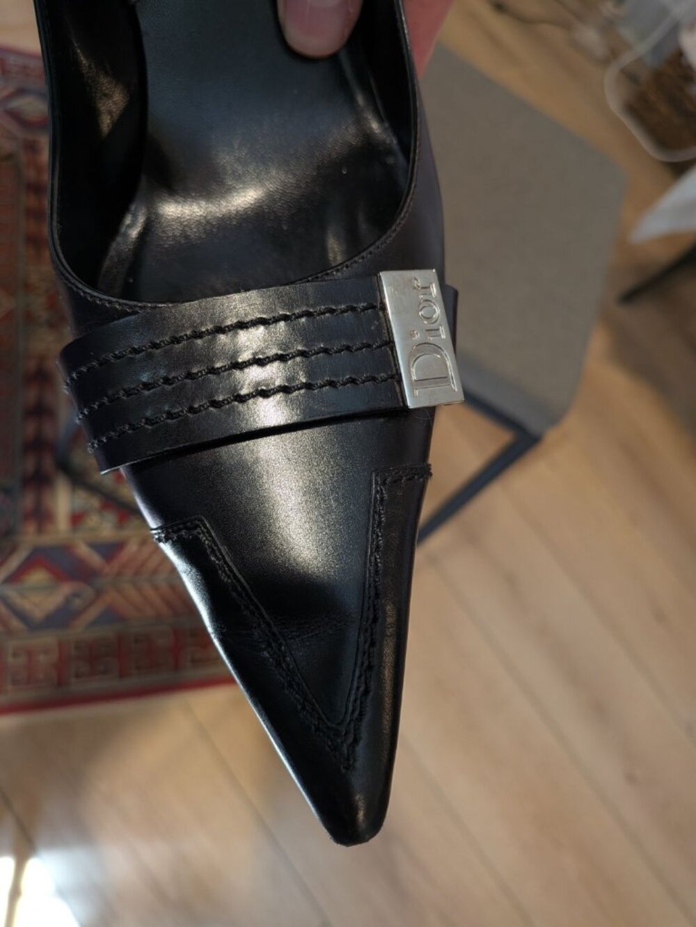 Vintage Dior Sum Sellier Pump9 black leather size 40 - Picture 9 of 16